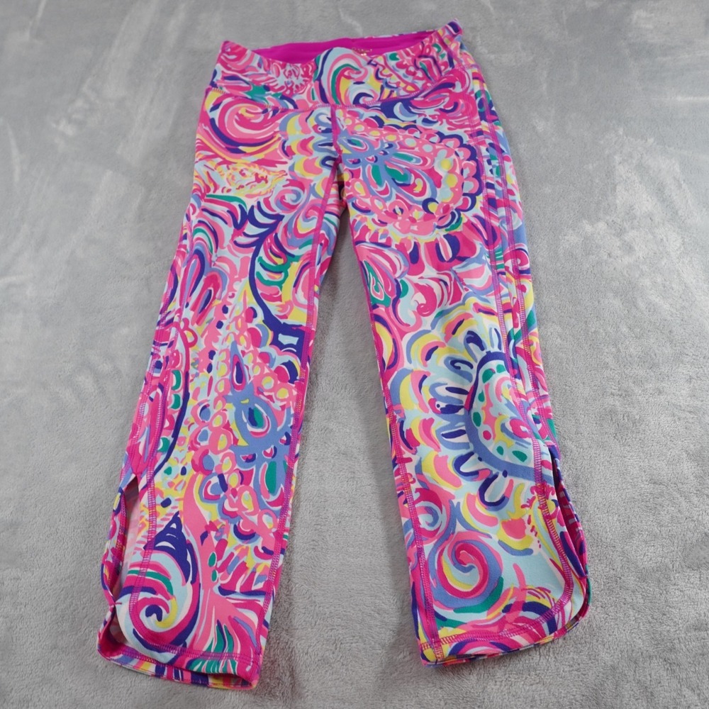 Lilly Pulitzer Luxletic Capri Leggings Multicolor Size XS Preppy Resort Colorful - Picture 3 of 13